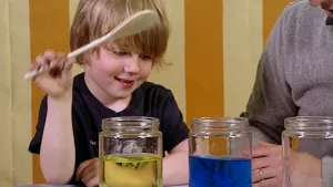 Geel en blauw wordt samen groen