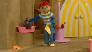 Een sok aan mijn teen