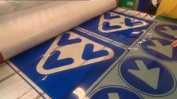 Een reflecterend bord 