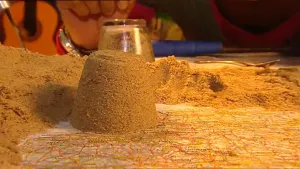 Hele kleine stukjes steen