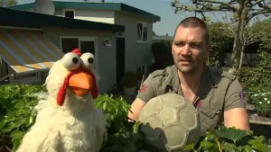 Reportage met Stuntkip uit Sesamstraat 