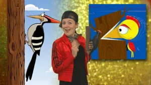 Een vogel met een airbag in zijn kop