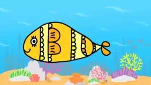 Een animatie over de kleur blauw in het Engels