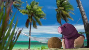 Een wedstrijdje tussen Woezel en Pip