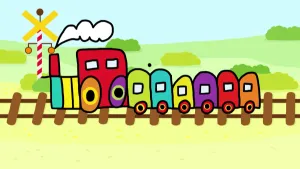 Een animatie over een trein in het Engels