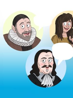 historische figuren in cirkels