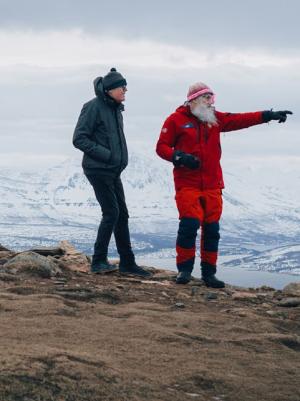 Govert in besneeuwd gebied