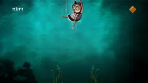 Animatiefiguur in de zee.