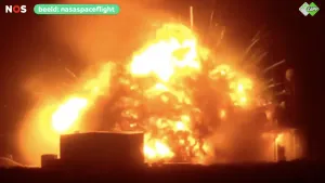 Nieuws over een exploderende raket