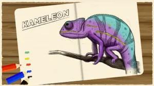Afbeelding van kameleon animatie